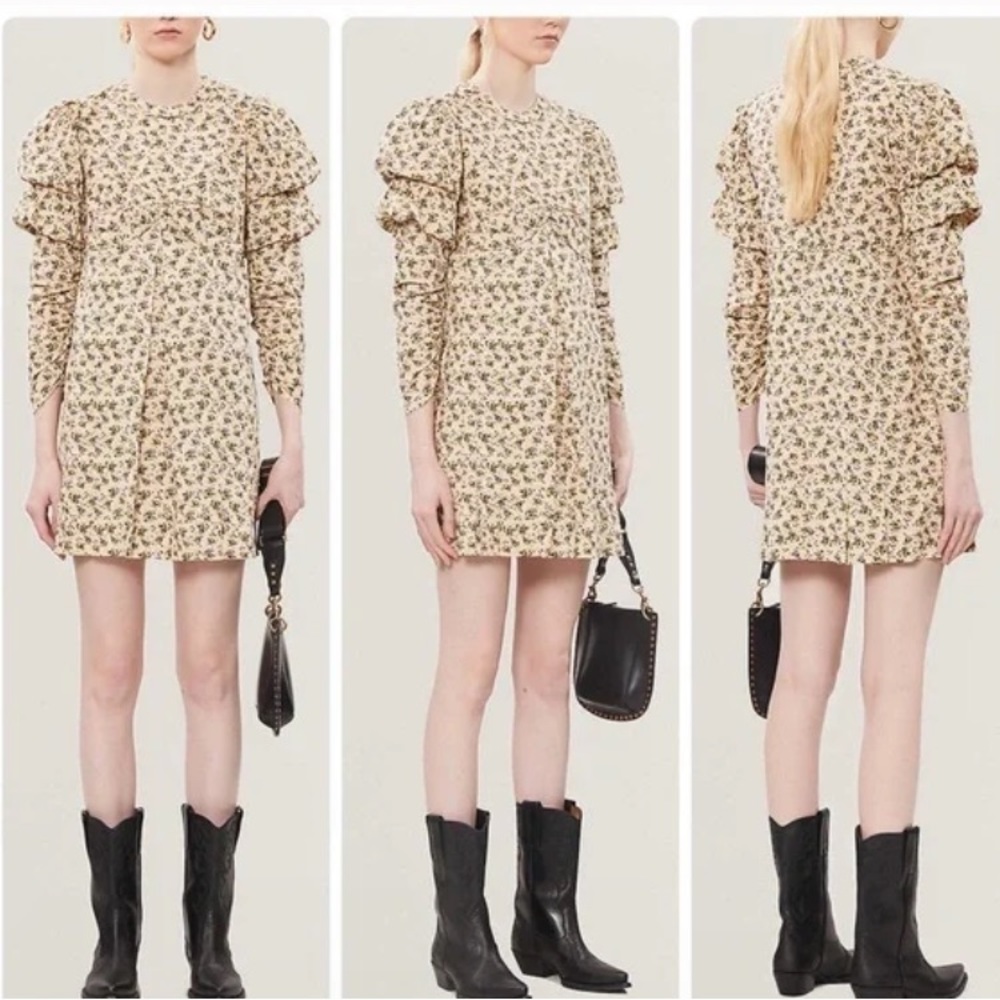Zadig & Voltaire Cream Floral Mini Dress